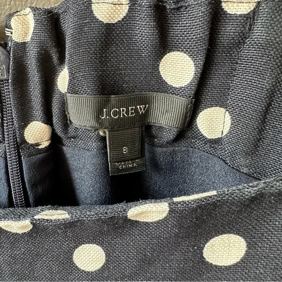J. Crew Black and White Polka Dot Mini Dress - Picture 4 of 6
